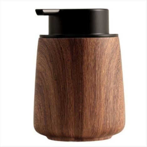 Distributeur De Savon Moussant En Bois - Design Carré Naturel - Pour Salle De Bain Cuisine - 1 Pièce (1/5)