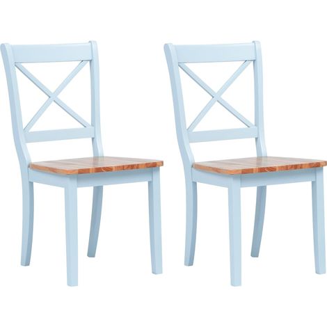 Sillas de comedor 2 pcs knockout gris/madera clara (1/5)