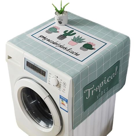 1 pcs housse machine a laver, protege machine a laver, housse anti-poussière pour réfrigérateur pour la maison, housse multifonctionnelle pour machine à laver avec sac de rangement, 140×55cm (1/4)