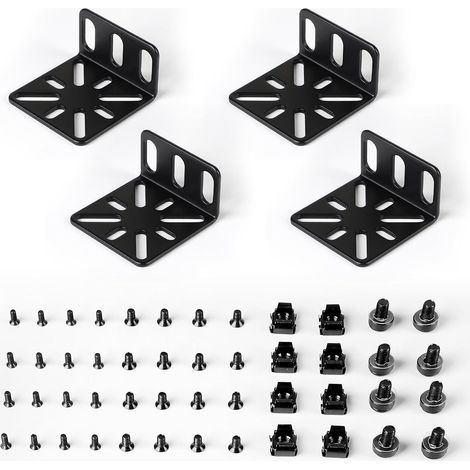 Mounting Kit, 19 Inch Adjustable Switch Rack Ears, Universal Adjustable Rack Ears Compatible with Tech, and (C) (1/5)