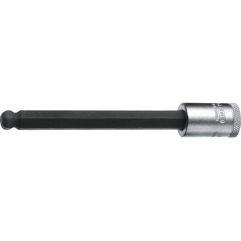 Embout de tournevis 3/8" long 6 pans femelle 4 mm (1/2)