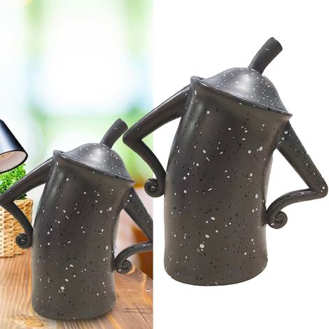 Boîte à café décorative de bureau avec couvercle hermétique, grise, taille L, idéale pour la cuisine. (1/5)