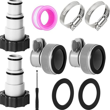Adaptateur Tuyau Piscine 32 38 mm, 4PCS Adaptateur de Rechange, Accessoire Pompe, Raccord pour Pompe Intex Ø 32 38 mm (1/5)