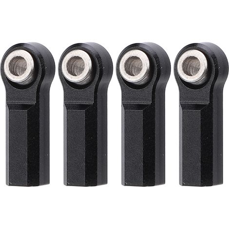 Lot de 4 rotules en alliage métallique pour voiture miniature 1/10, diamètre 7 mm, filetage M4, noires. (1/5)