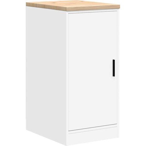 Armoire de rangement de garage blanc 40x51x85 cm bois de pin