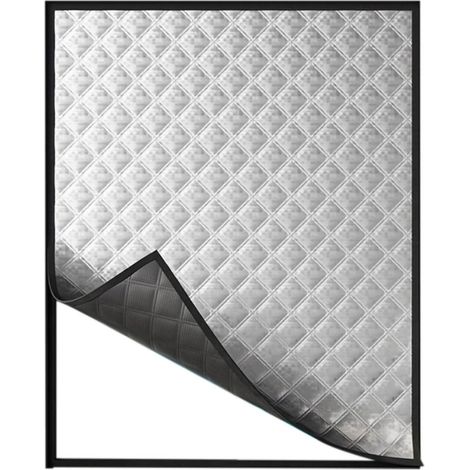 Rideaux insonorisants pour la réduction du bruit Amélioration de l'isolation thermique avec un design de ruban robuste des matériaux de haute qualité (B, 90 x 120 cm) (1/5)