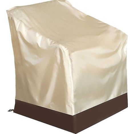 Housse imperméable pour chaise de jardin, taille moyenne, beige/marron, 84 x 67 x 73 cm (1/5)