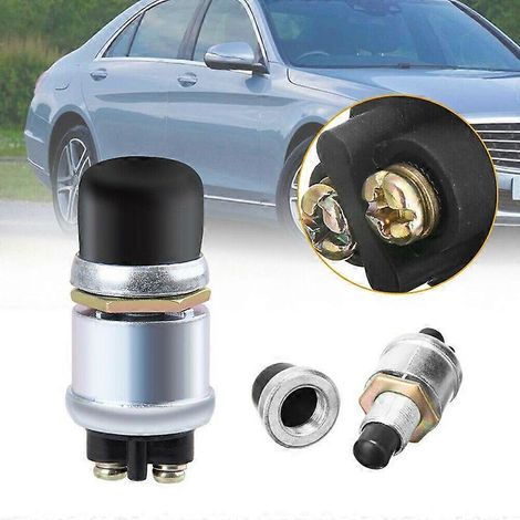 2 Stück wetterfeste Motorstart-Drucktaster 12V, Anlasser-Drucktaster, Momentanstartschalter für Auto, LKW, Boot, Wohnmobil, ATV (1/5)