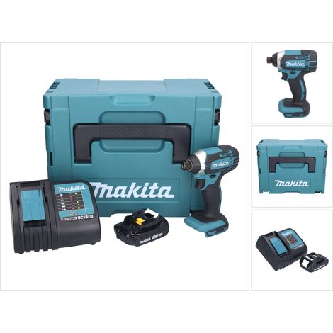Llave de impacto sin cable Makita DTD 152 SY1J 18 V 165 Nm 1/4'' + 1x batería 1,5 Ah + cargador + Makpac