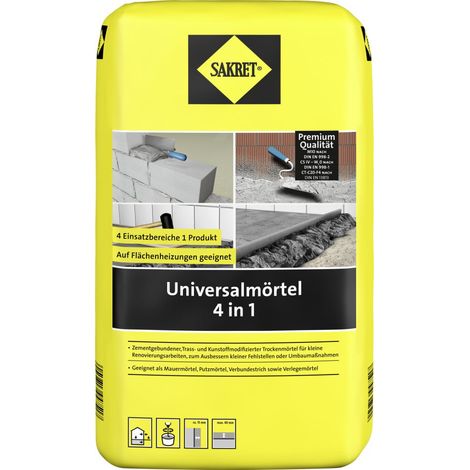SAKRET Universalmörtel 4in1 25 kg Sack grau-beige Estrich & Mörtelprodukte (1/2)