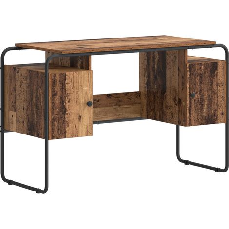 Schreibtisch mit Stauraum Eichenholz 120 x 50,5 x 75,5 cm vidaXL (1/5)