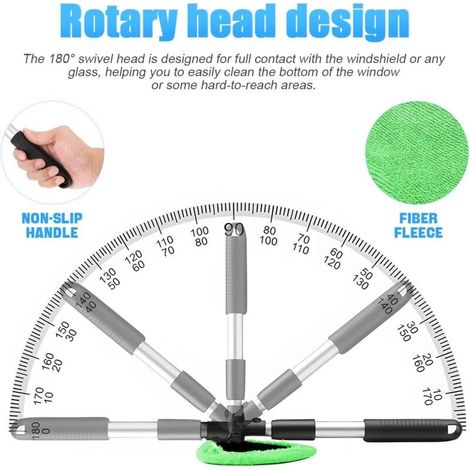 Kit de nettoyage de pare-brise - pour éliminer la buée et l'humidité des vitres de voiture - ensemble de 5 pièces, vert