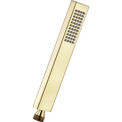 Ducha de Mano con 1 Función Rectangular Oro Cepillado de Latón (1/3)