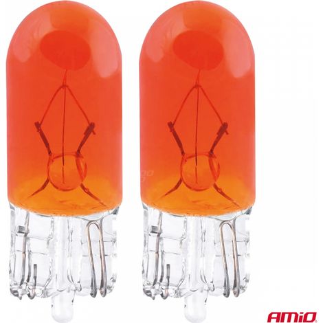 Ampoules halogènes T10 W5W W2.1x9.5d 12V, blister de 2 pièces AMIO-03347 (1/4)
