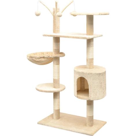 Maison Exclusive - Albero per Gatti con Tiragraffi Sisal 125 cm Beige