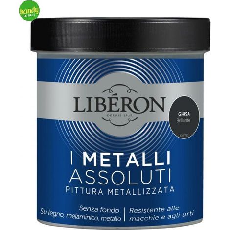 Pittura Metallizzata Liberon I Metalli Assoluti 500ml Ghisa Brillante