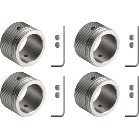 Stainless Steel M30 x 1.5 Radiator Valve Adapter with Thermostat Head, Central Heating Valve Conversion Kit, M30 Thread (4 Pack) (1/5)