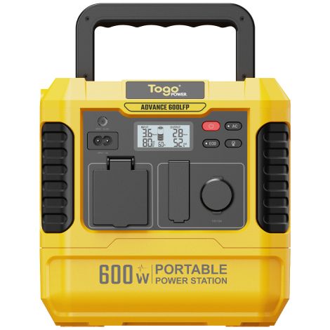 Station d'energie - TOGO POWER - Technologie batterie LiFEPO4 - ADVANCE600LFP - Sortie max AC 1200W