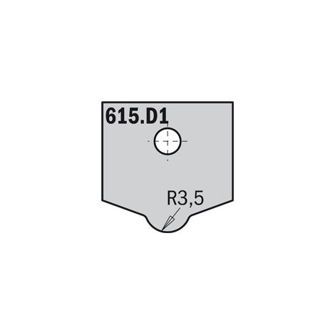 615.D1 CUCHILLA HW 20X20X2 (PERFIL D1)