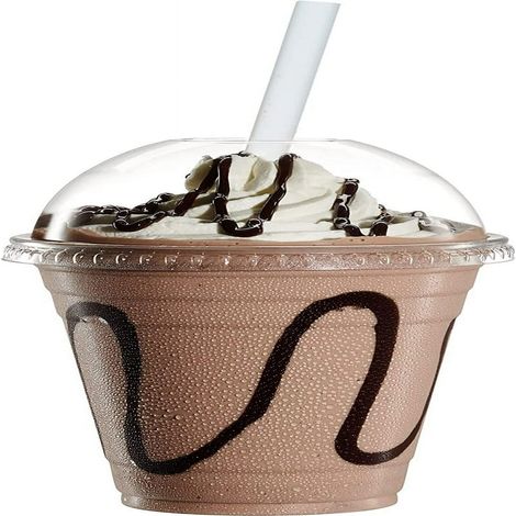 GoBelettes en Plastique Transparent 12 Oz avec Couvercles Dômes, Lot de 100 Verres Jetables (1/5)