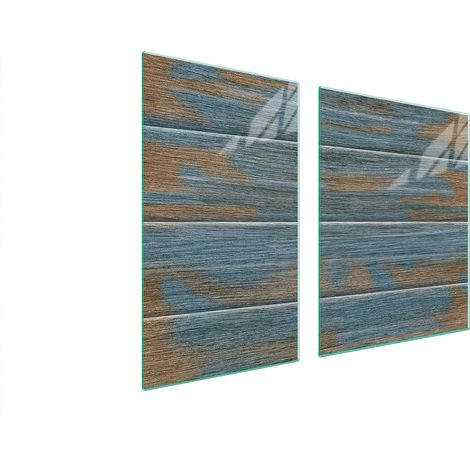 Assiette en verre et planche à découper en bois 100x52 (1/5)