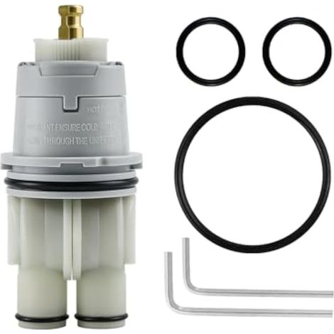 RP46074 Cartouche de Valve Universelle Thermostatique Mitigeur à Poignée Unique Compatible avec Robinet de Douche et Baignoire Série 13/14, Cartouche de Contrle de Température à Fonction Unique (1/5)
