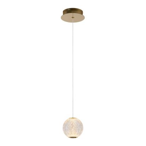Lampada a sospensione Lucide Cintra sfera oro LED 4,2W