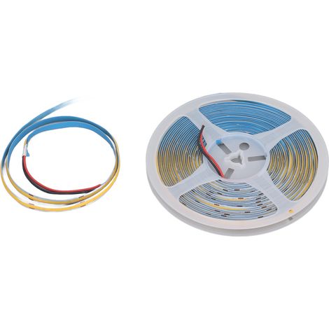 Bande LED COB 320 LEDs/m 10m 900LM Blanc Chaud 3000K 8mm Flexible Découpable Intérieur (1/5)