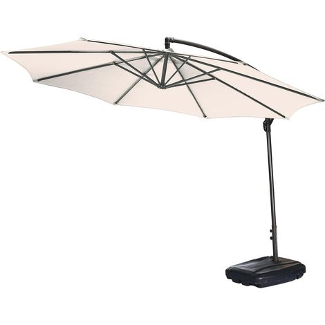 [NEUWERTIG]Ersatzbezug für Sonnenschirm 3m, Beige, 8 Rippen, Dickes & Stabiles Schirmdach aus Oxford-Gewebe, Universell für Terrassenschirme, Garten (1/5)