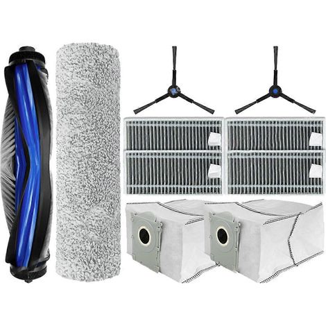 Accessoires compatibles avec l'autolaveuse de sols X8 Pro Omni : brosse principale, filtre HEPA, chiffon, sac à poussière, pièces de rechange (1/5)
