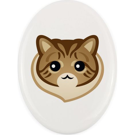 Siberian - lapide in ceramica con grafica e iscrizione del marchio Art-Dog (1/4)