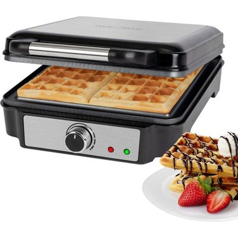 ProfiCook PC-WA 1241 4 Waffel(n) 1200 W Schwarz, Edelstahl (1/5)