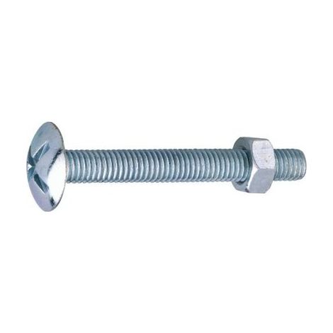 Boulon poêlier zingué - Ø 4 mm - 25 mm - Filetage total - Boîte de 500 - Vissal