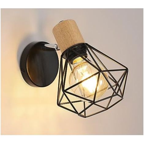 Applique murale en fer pour chambre à coucher, ambiance de chevet, TV, allée, intensité variable (1/5)