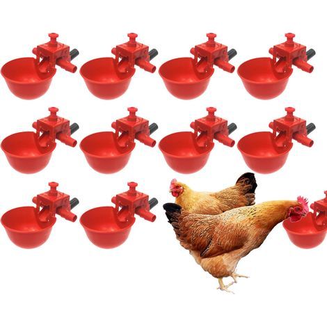 Abreuvoir Automatique pour Poules, Abreuvoir Automatique Poulailler, Systeme D'abreuvement Reglable Solide pour Elevage Arriere-Cour Volaille (1/5)