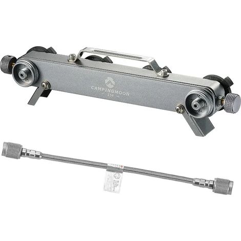Adaptateur butane 4 en 2, type à vis, tuyau d'extension, adaptateur fendu pour réchaud, adaptateur de conversion pour cartouche de gaz, compatible avec les réchauds de camping portables. (1/5)