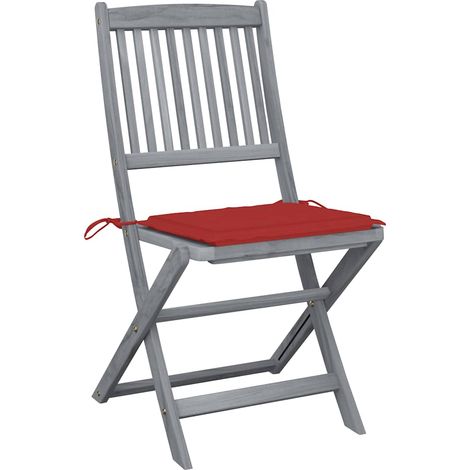 Maison Exclusive - Klappstühle, 4 Stück, mit Kissen, aus massivem (1/5)