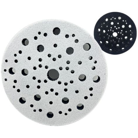 Tampon d'interface en éponge souple – Tampon d'interface souple à 70 trous de 150 mm, tampons de ponçage orbital Sander Foam Pad de rechange orbital