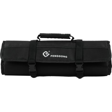 PENGGONG Sac Rouleau à Outils Transportable Pochette à Outils à Multiples Compartiments Organisateur Trousses à Outils d'Urgence pour Entretien Électricien Installateur Menuisiers