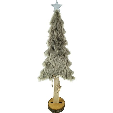 TrendLine Deko Holz Tannenbaum 54 x 5x 17 cm braun Figur