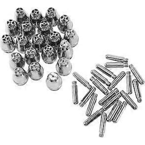 Kit de découpe plasma SG55 (40 pièces) : consommables AG60 pour torche de découpe plasma, électrode de pointe SG55, buse 60 A -60. (1/5)