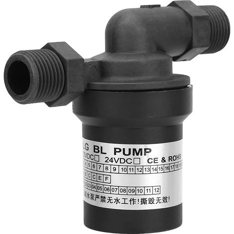 Pompe à Eau Solaire DC 12V 10W, Chauffe-eau sans Brosse, Pompe de Circulation Submersible à Faible Bruit, Filetage 1/2 Pouce (1/5)