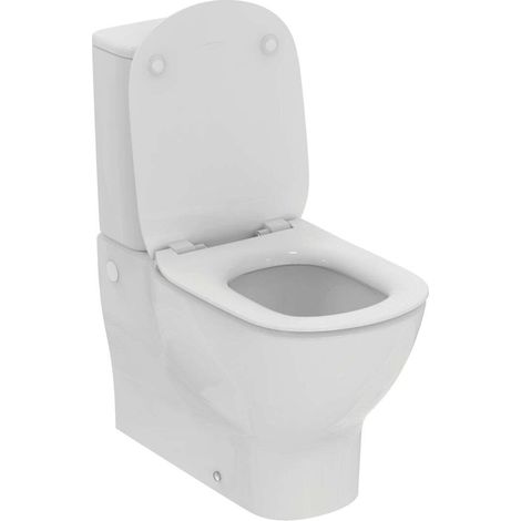 Ideal Standard Tesi - WC monoblocco con sedile SoftClose, scarico vario, riempimento inferiore, AquaBlade, bianco T371701