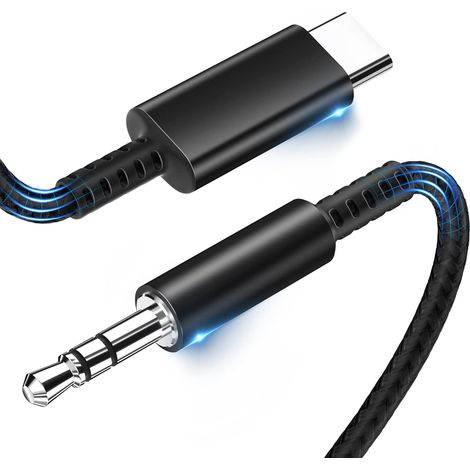 Câble USB C vers 3,5mm Jack 1,2m, Aux Câble Type C 3,5mm Stéréo Adaptateur Audio Voiture pour S22/S21/S20+/Note 20/10/A8, P40/P30 Pro, 10 Pro/9/8 (1/5)