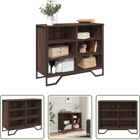 Holzwerkstoff - Sideboard Braun Eichen-Optik 91x35,5x74,5 cm Holzwerkstoff (1/5)