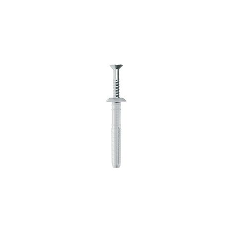 Tassello 6x80 in nylon con testa a fungo bianco pacco da 100