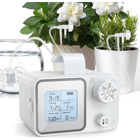 Système d'arrosage automatique pour plantes 2025 - Kit d'irrigation goutte à goutte réglable pour 15 plantes en pot - Minuteur intelligent inclus - Arroseur de jardin d'intérieur (1/5)