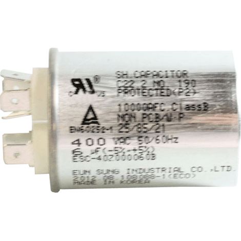 CONDENSATEUR PERMANENT 6 MF 400 V POUR CLIMATISEUR   LG - EAE43285011
