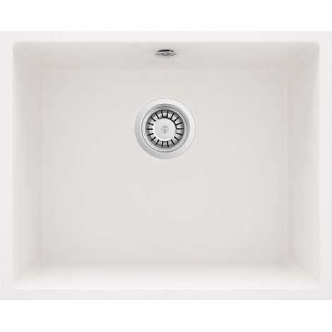 Lavello cucina sottopensile in granito con 1 vasca 54x44 cm alabastro - Aelo