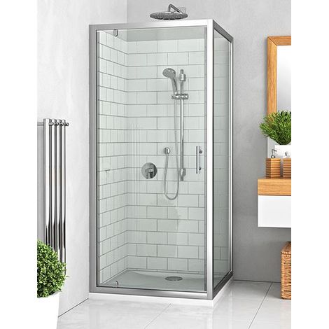 Paroi de douche fixe avec porte réversible verre clair EI FIX EQUI - ROTH - 1406000051